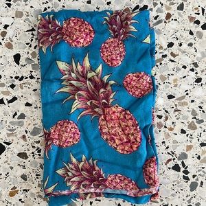 Fused Hawaii Blue Pineapples Pareo